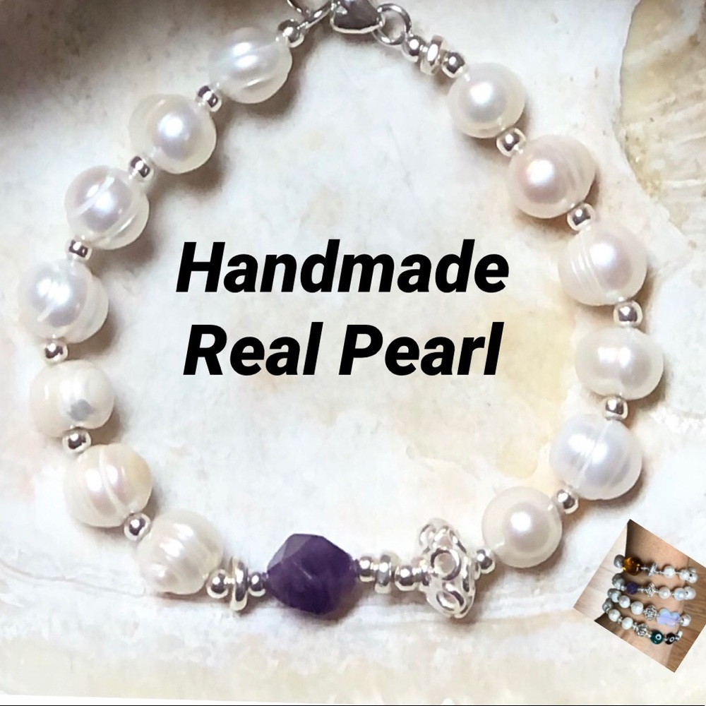 Real Pearl 925 Sterling Silver